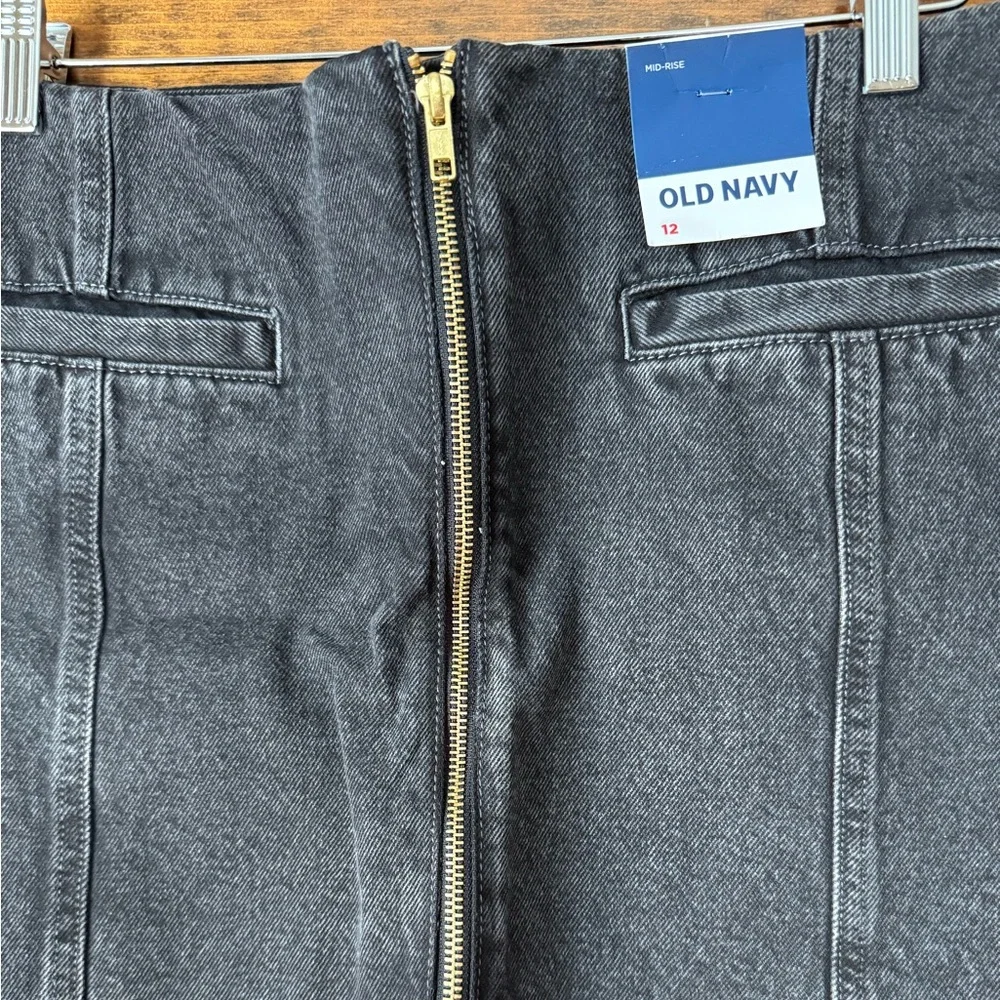 NWT Old Navy Black Mini Jean Skirt Size 12
